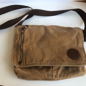Vintage Gibgas messenger bag canvas -khaki color